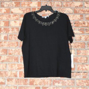 𝅺SAMANTHA Grey Black Sweater  NWT